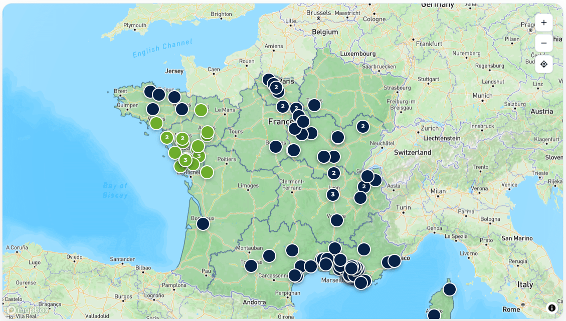 Nos sites partout en France - v2